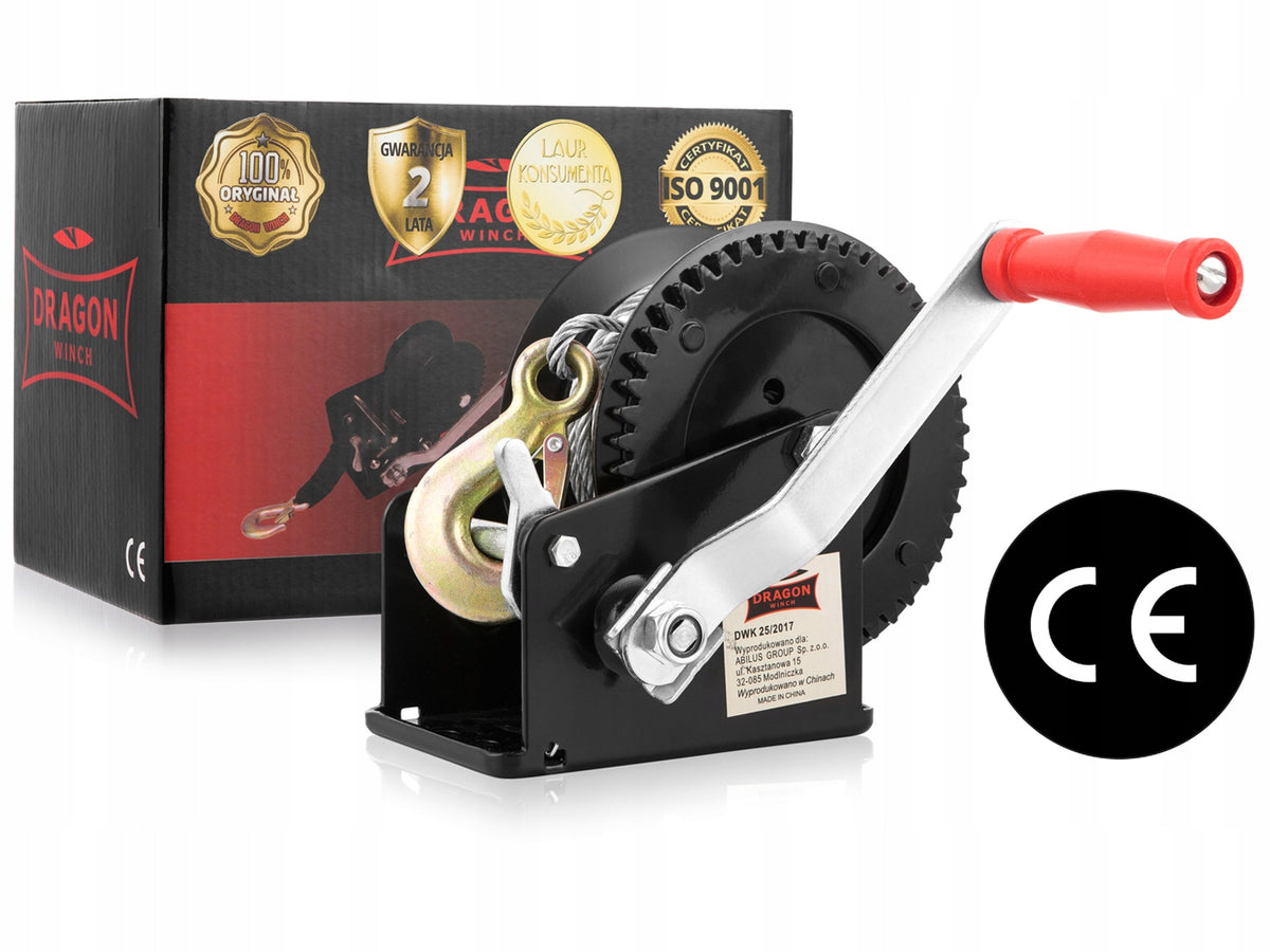 HAND CRANK ROPE WINCH 1133kg WINCH Lebiodka portable I Brand Dragon Winch