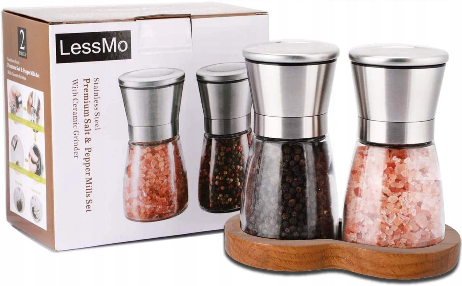 HAND GRINDER FOR SALT AND PEPPER LessMo EAN (GTIN) 5060909112148