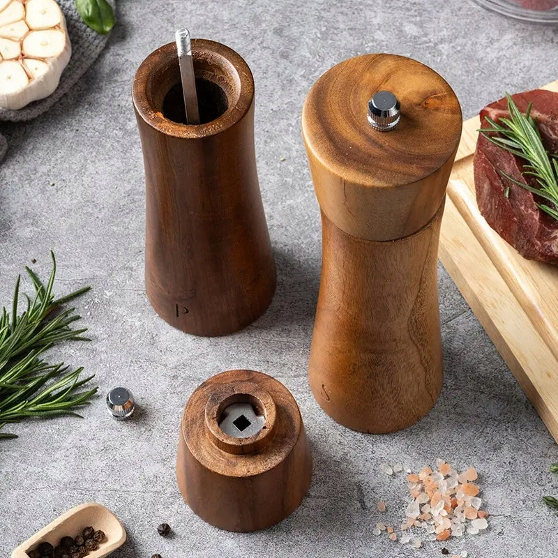 HAND GRINDER SALT SHAKER WOOD SALT PEPPER WOODEN DIKOM Brand DIKOM