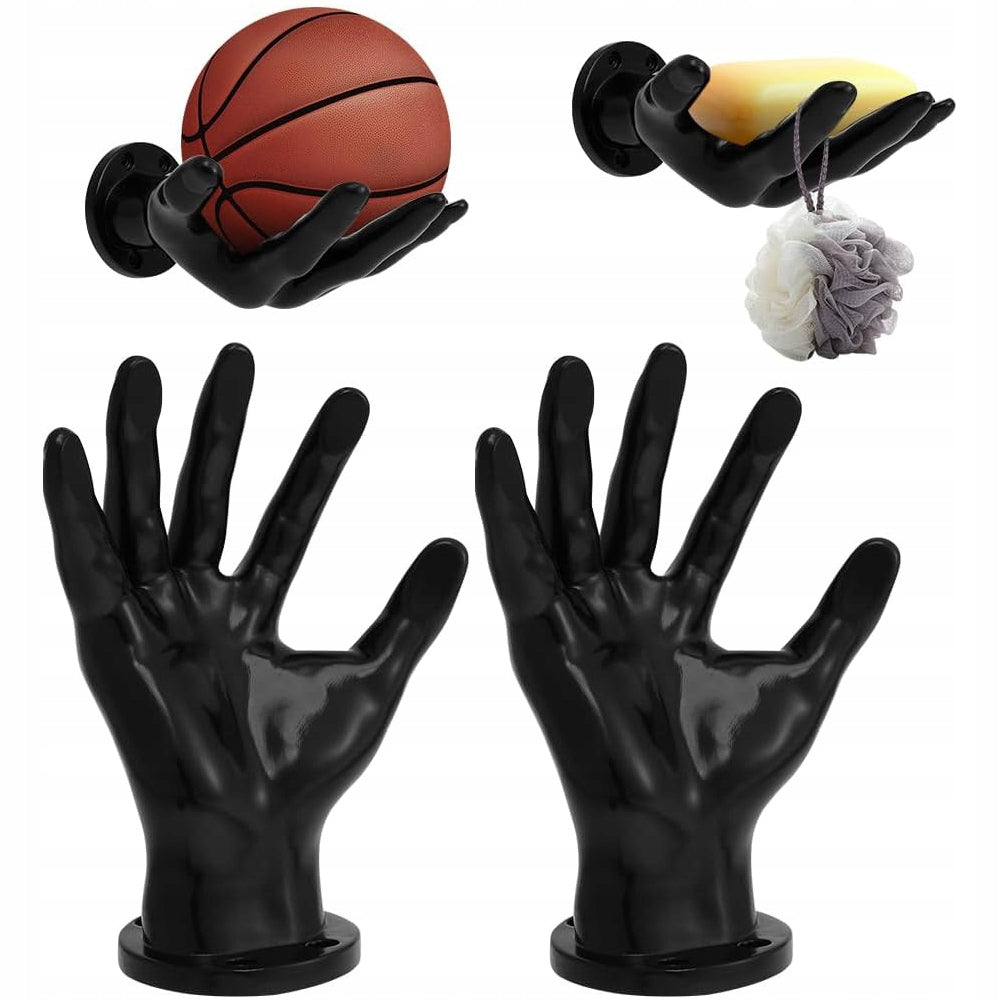 HAND HANGER BALL HOLDER FOR BASKET LEGS MESH BLACK 2 PCS