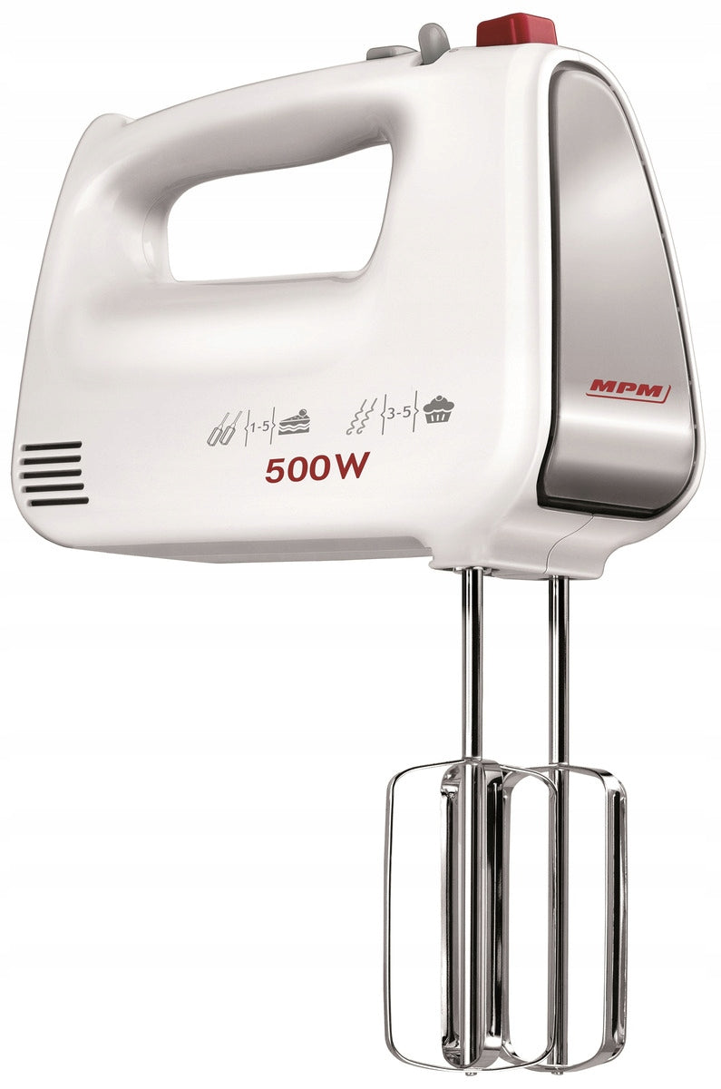 HAND MIXER 300W 5 SPEED WHITE LIGHT AND ERGONOMIC MPM