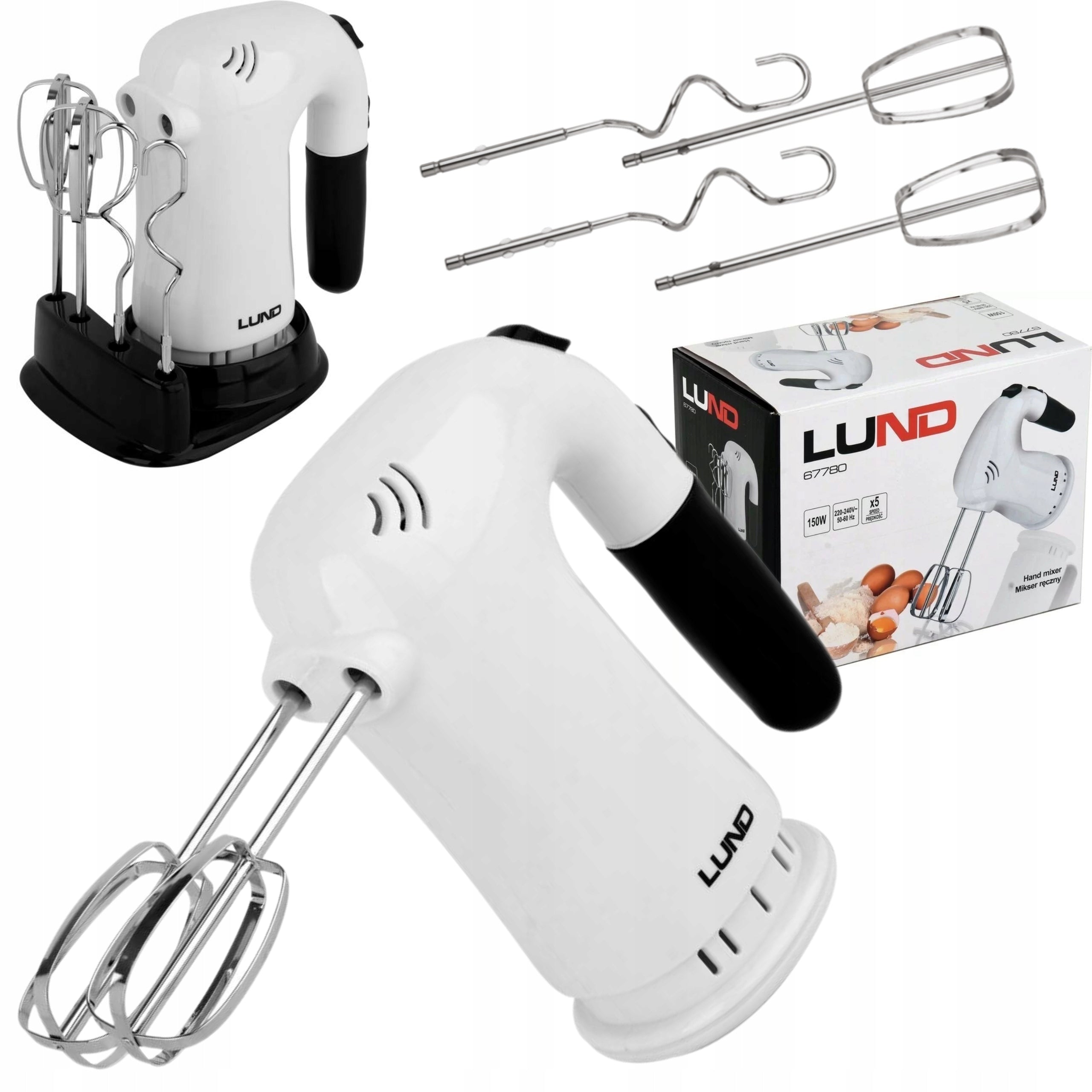 HAND MIXER FOOD PROCESSOR 200W + 4 TIPS