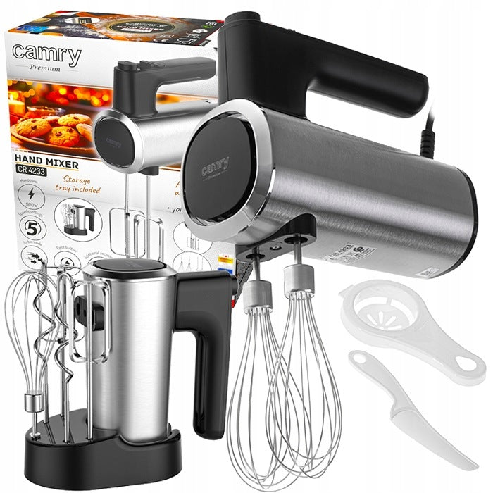 HAND MIXER FOOD PROCESSOR 5 SPEED ADJUSTMENT 6 TIPS 900W