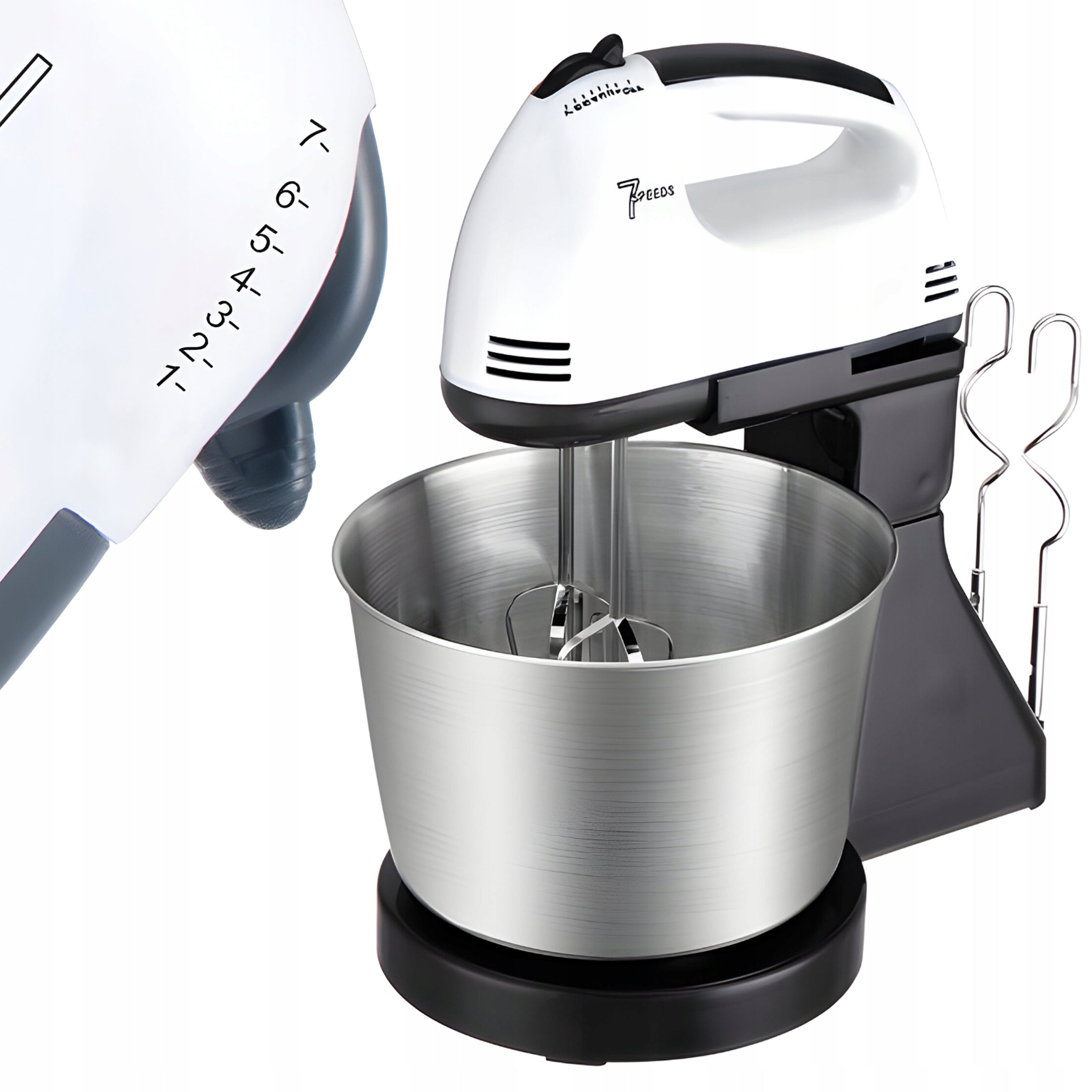 HAND MIXER FOOD PROCESSOR WITH LARGE BOWL 7 SPEEDS + 4 TIPS 450W Packaging status original