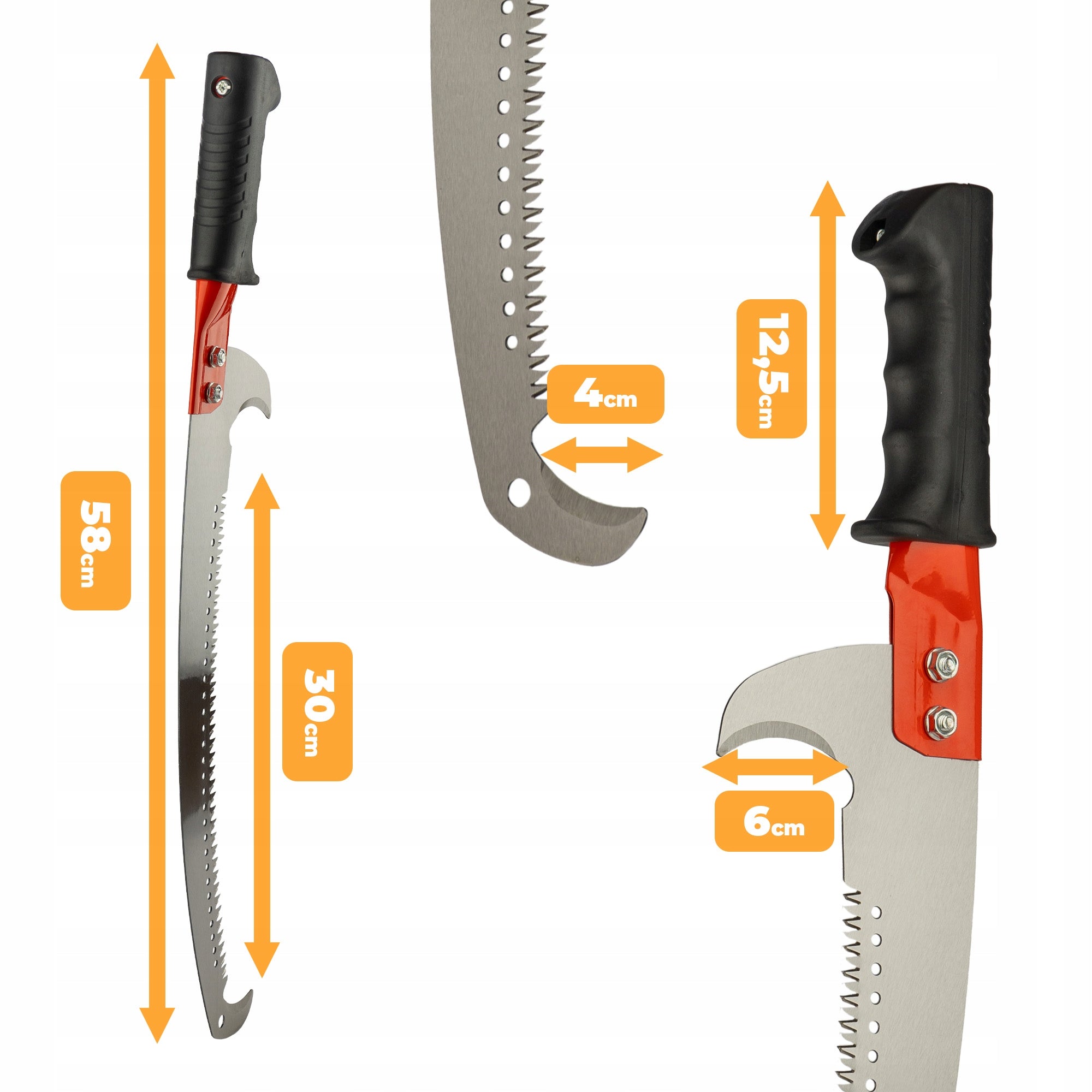 HAND SAW FOR CUTTING WOOD BRANCHES WITH HOOK BLADE STEEL 580 MM Packaging status original
