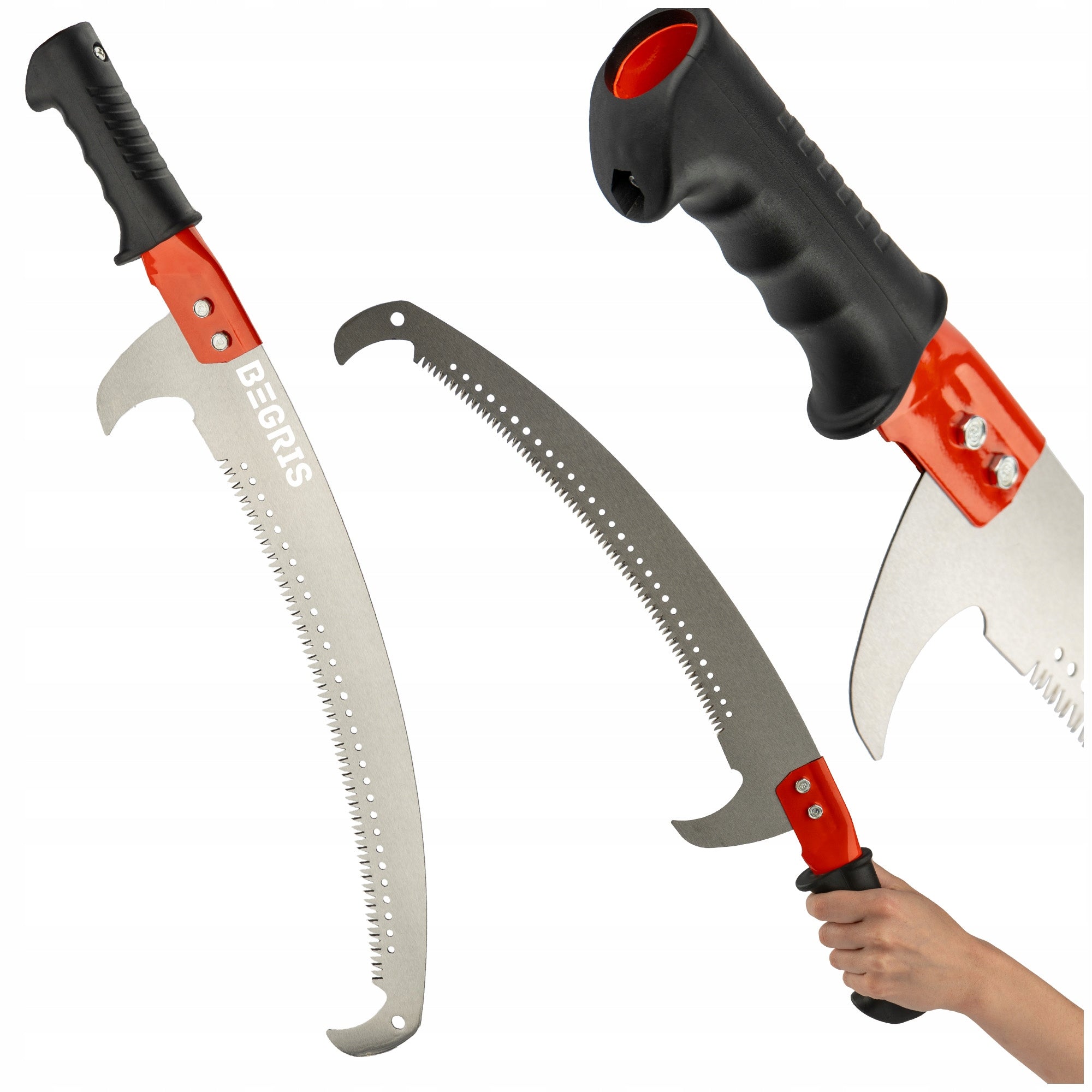 HAND SAW FOR CUTTING WOOD BRANCHES WITH HOOK BLADE STEEL 580 MM