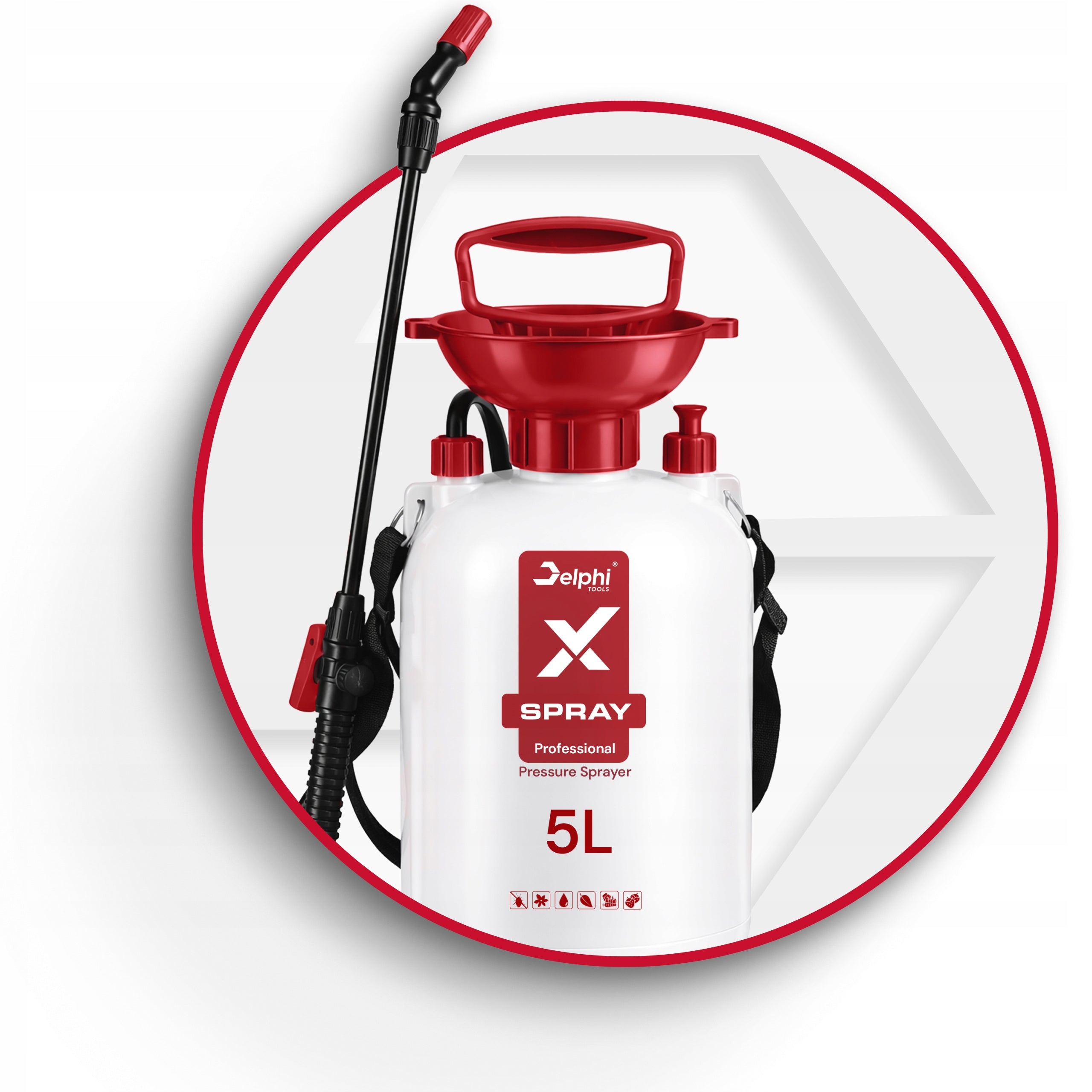 HAND SPRAYER 5L PRESSURE 95cm LANCE SPRINKLER PLANT SPRAYER Power supply handheld