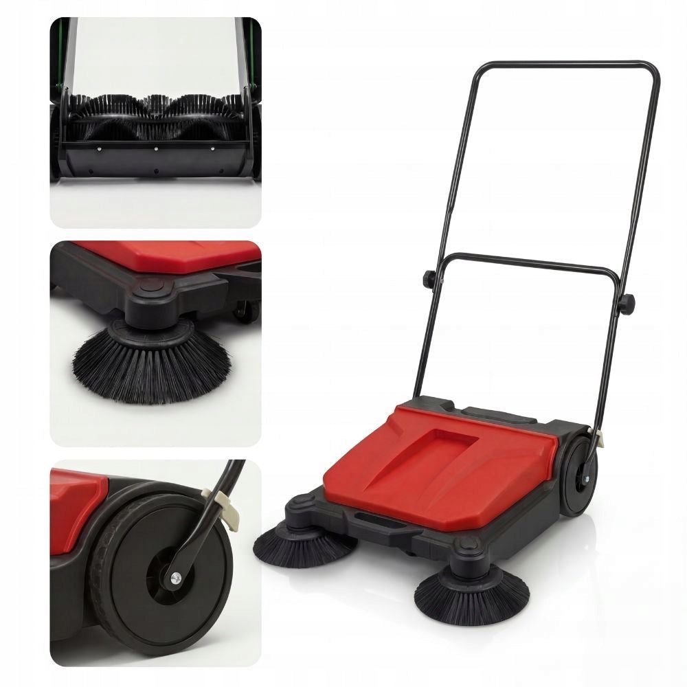 HAND SWEEPER FOR GARAGE TERRACE CUBE LEAVES 3x brush LARGE SET XL Packaging status original