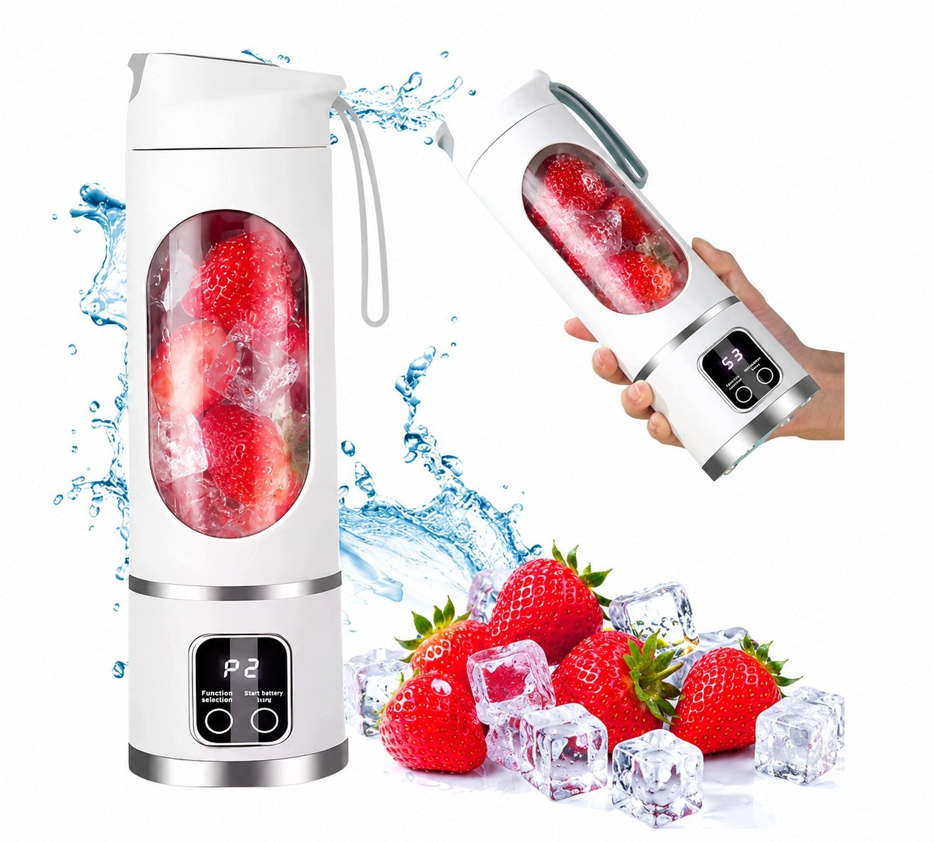 HANDHELD CORDLESS CUP BLENDER FOR USB TRAVEL BATTERY 500ML