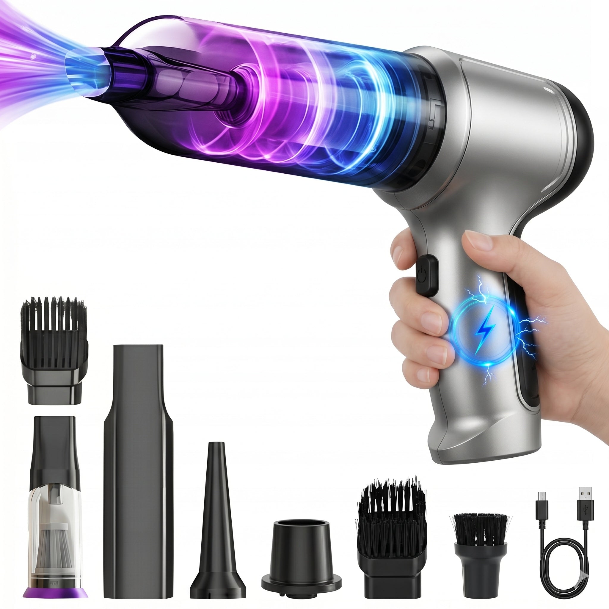 HANDHELD CORDLESS HANDHELD VACUUM CLEANER MINI 3IN1 BLOWER STRONG GIFT
