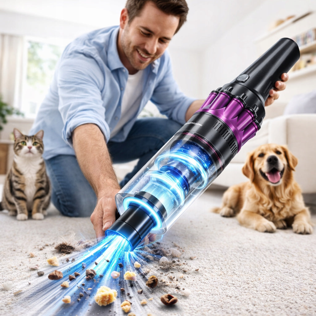 HANDHELD CORDLESS VACUUM CLEANER WITHOUT CAR CABLE FOR CAR POWERFUL Manufacturer code 331370