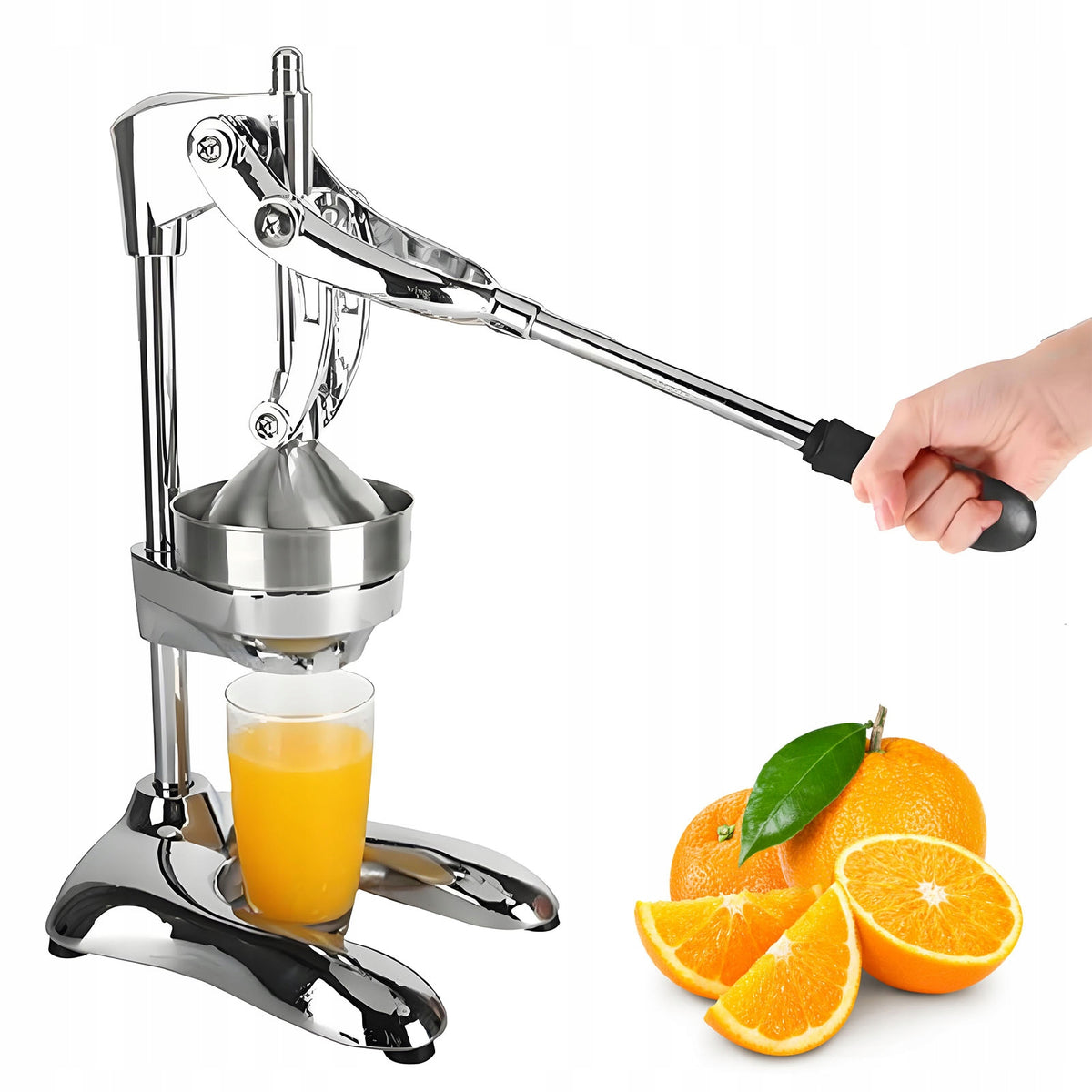 HANDHELD FRUIT CITRUS JUICER HEAVY SOLID GRAY ORANGE PRESS