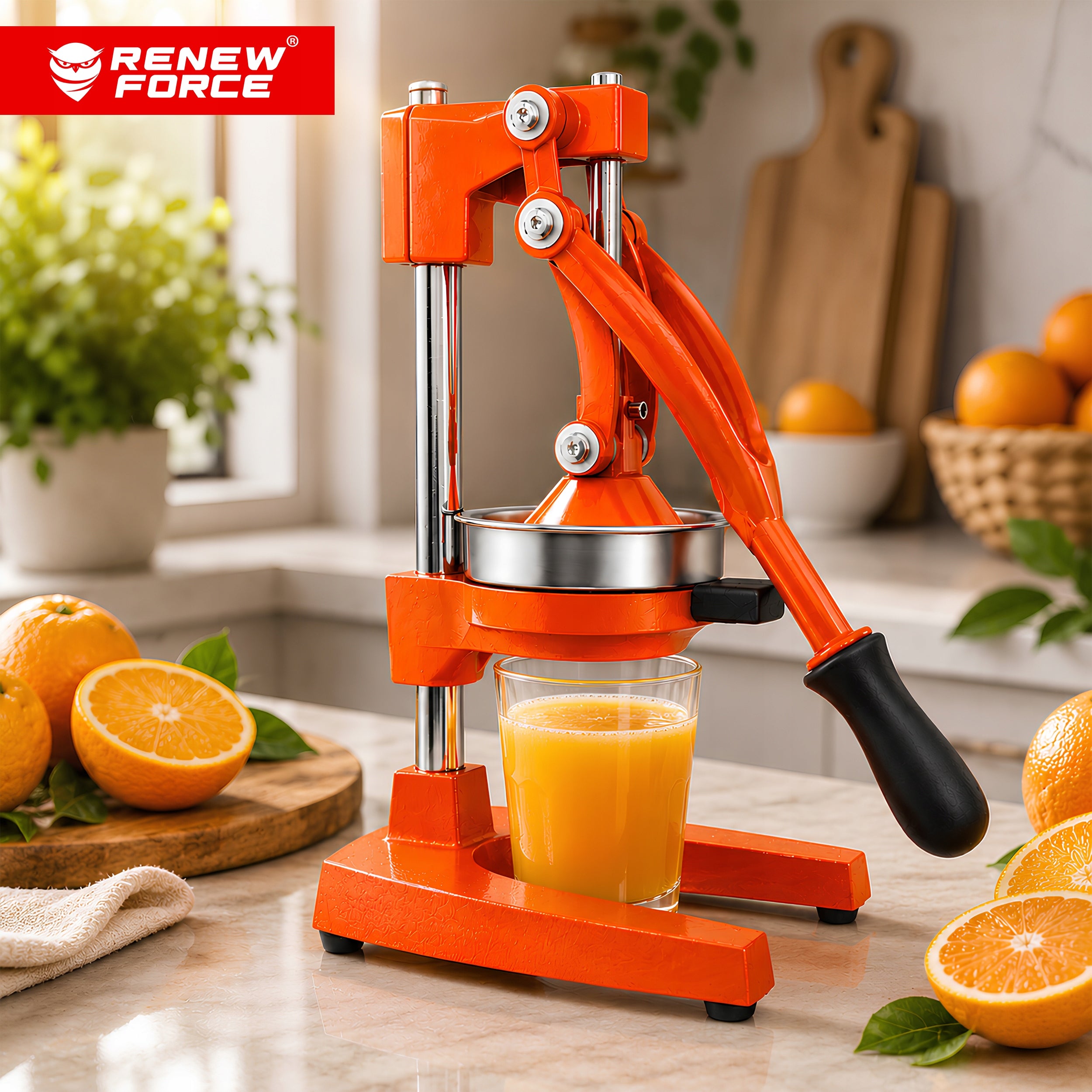 HANDHELD FRUIT CITRUS JUICER SOLID HEAVY ORANGE PRESS Packaging status original