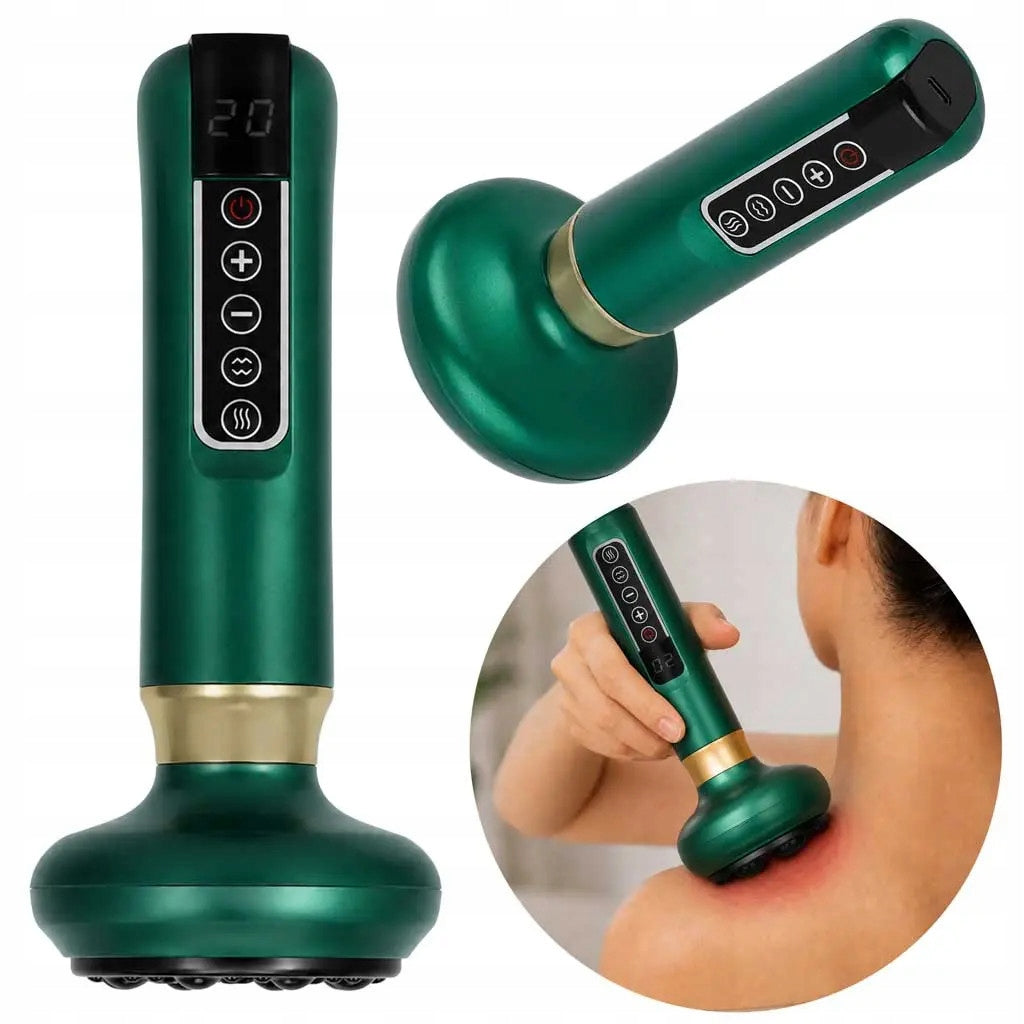 HANDHELD MASSAGER ELECTRIC BUBBLE CHINESE USB 12 LEVELS GREEN