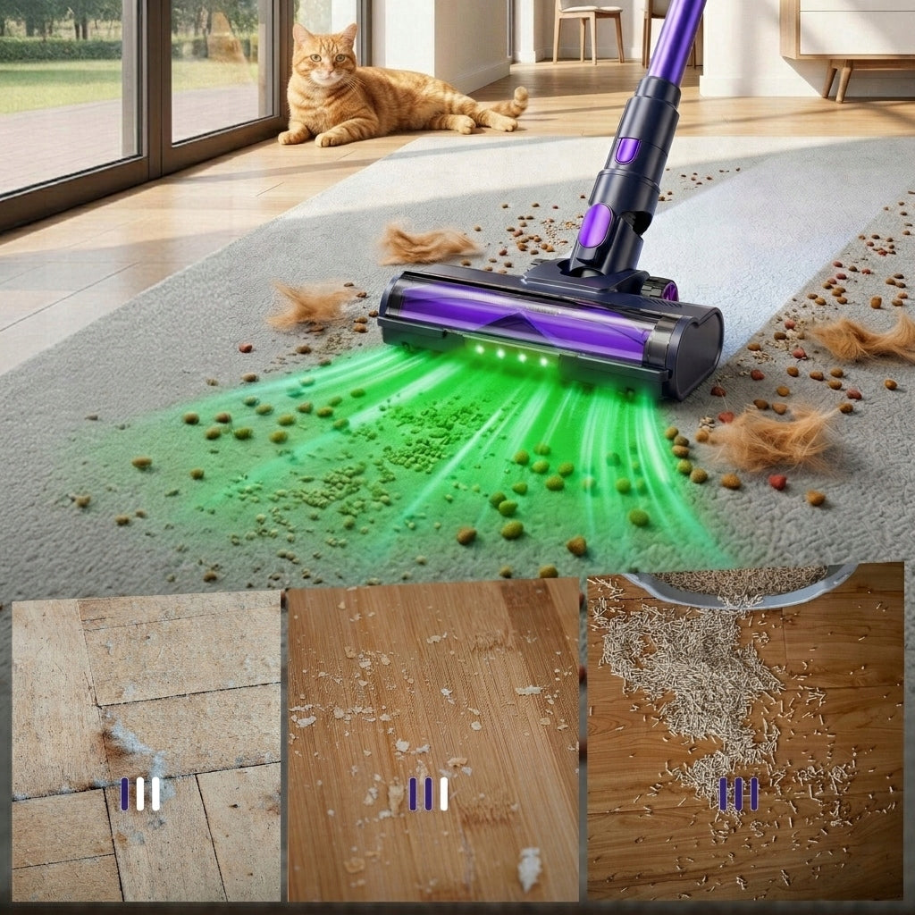 HANDHELD UPRIGHT CYCLONE VACUUM CLEANER BAGLESS 650W 3IN1 POWERFUL BLOSSOM V20 Dominant color purple