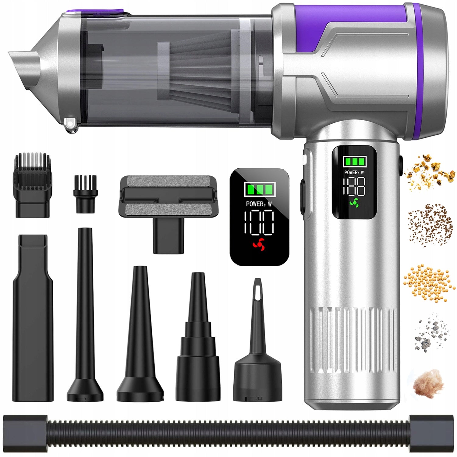 HANDHELD VACUUM CLEANER CORDLESS CAR WIRELESS FAST CHARGING
