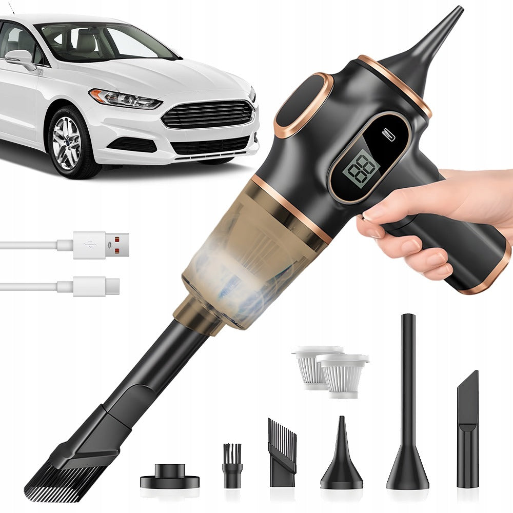HANDHELD VACUUM CLEANER CORDLESS STRONG BAGLESS USB 6 NOZZLES FILTERS FOR CAR