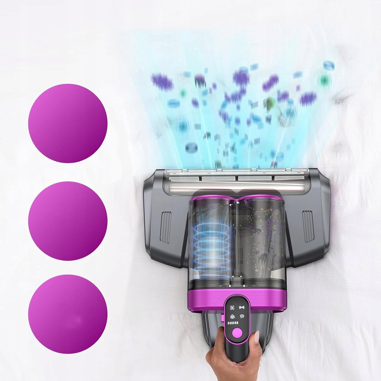 HANDHELD VACUUM CLEANER FOR MATTRESSES AND ASTHMATICS UV 120W 18KPA 520ML Brand Zree