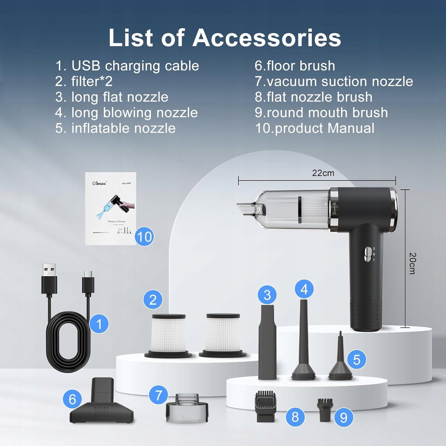 HANDHELD VACUUM CLEANER PORTABLE EFFICIENT VERY POWERFUL IDEAL FOR HOME OFFICE CAR EAN (GTIN) 0099876456875