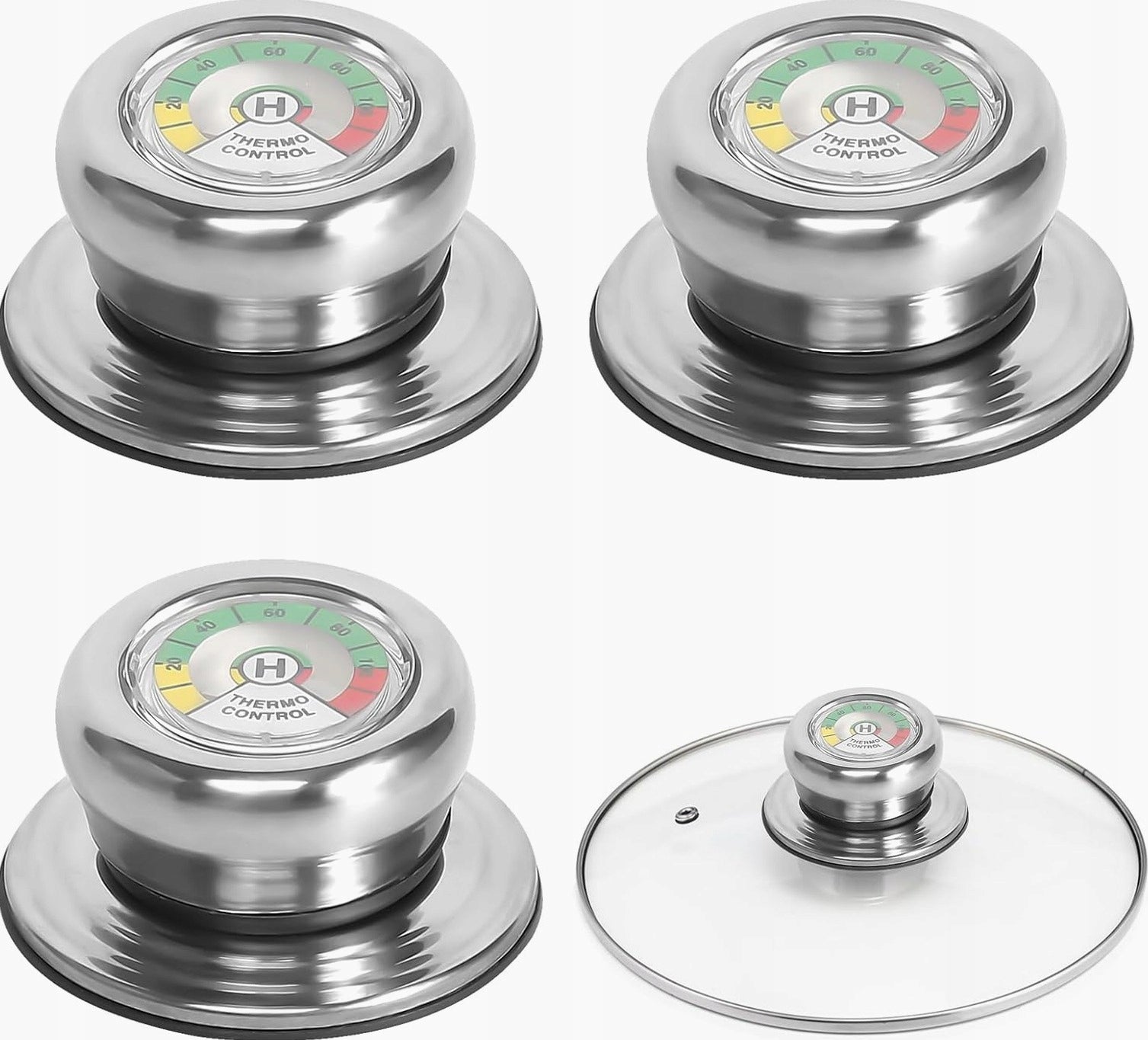 HANDLE 3 PIECES FOR LID WITH THERMOMETER ROUND REPLACEABLE DURABLE