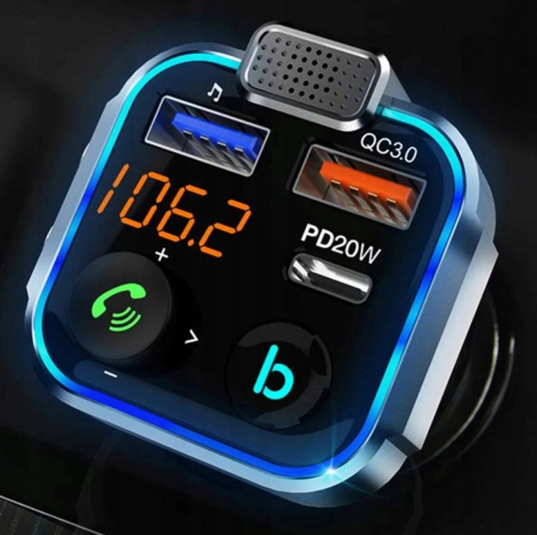 HANDSFREE FM MP3 BLUETOOTH TRANSMITTER CAR CHARGER Manufacturer code 22355