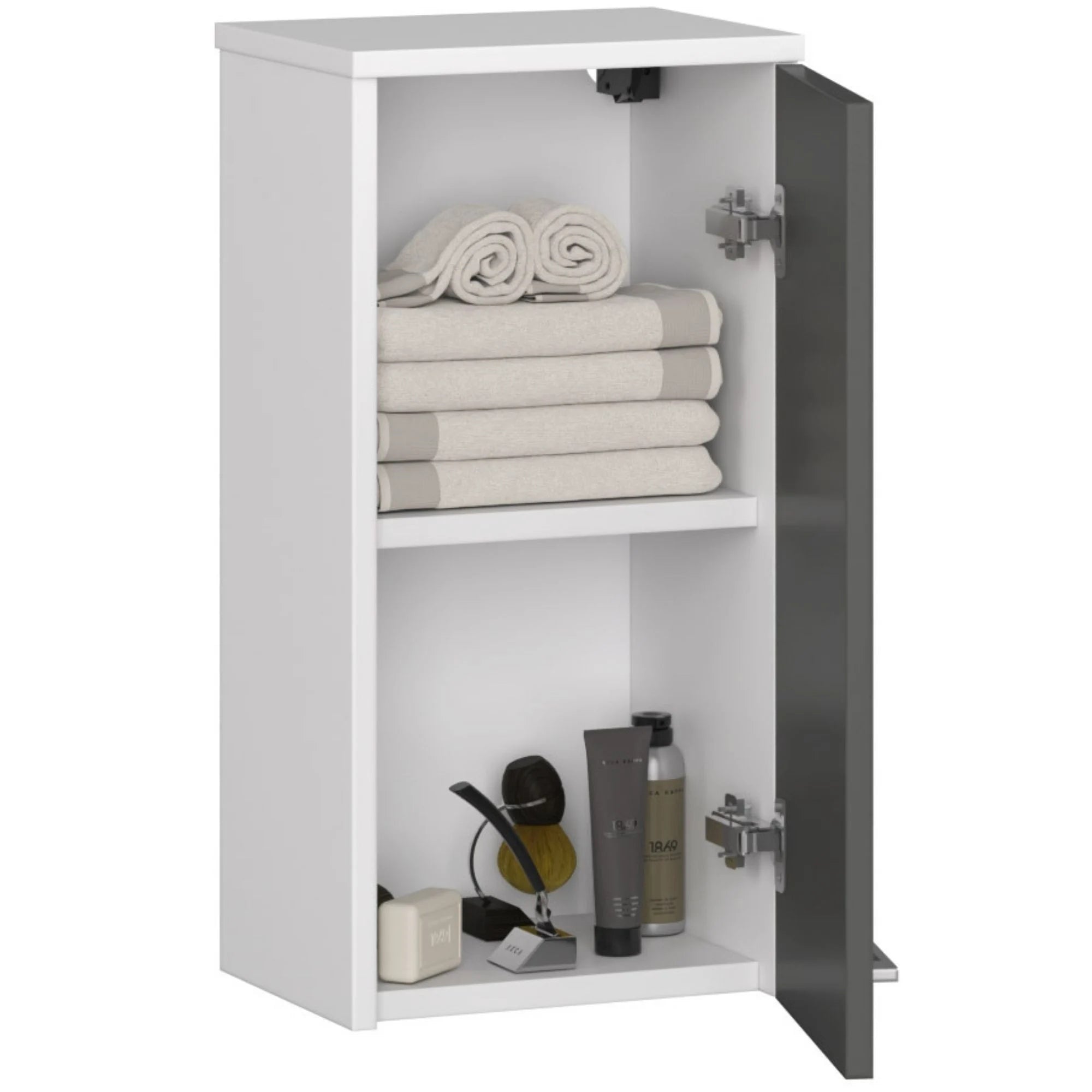HANGING CABINET BATHROOM FIN W30 1D WHITE / GRAY Manufacturer code CLPFINW30BIASZA
