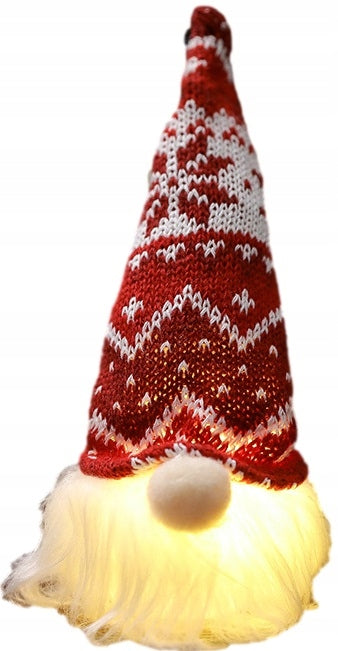 HANGING GNOME CHRISTMAS SANTA CLAUS *LED* GLOWING ON THE CHRISTMAS TREE