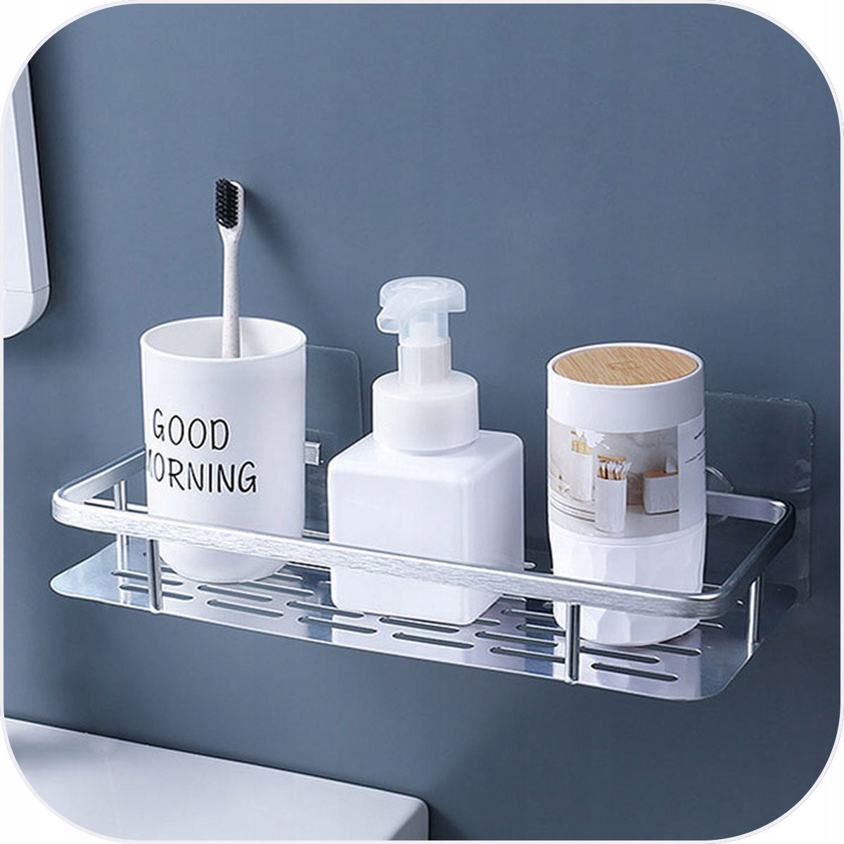 HANGING SHELF BATHROOM SHOWER LOFT FOR BATHROOM FOR COSMETICS Packaging status original