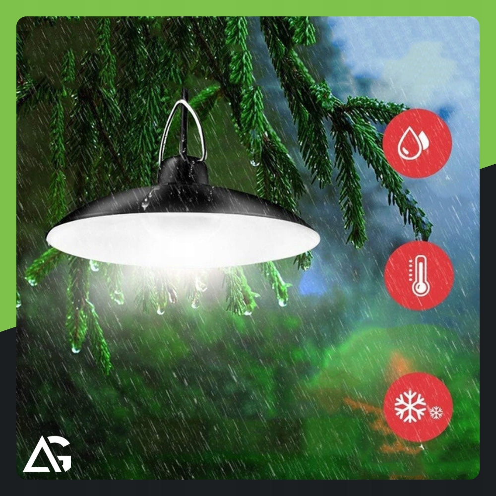 HANGING SOLAR GARDEN LAMP LED 2x CHANDELIER OUTDOOR DUSK SENSOR Packaging status original