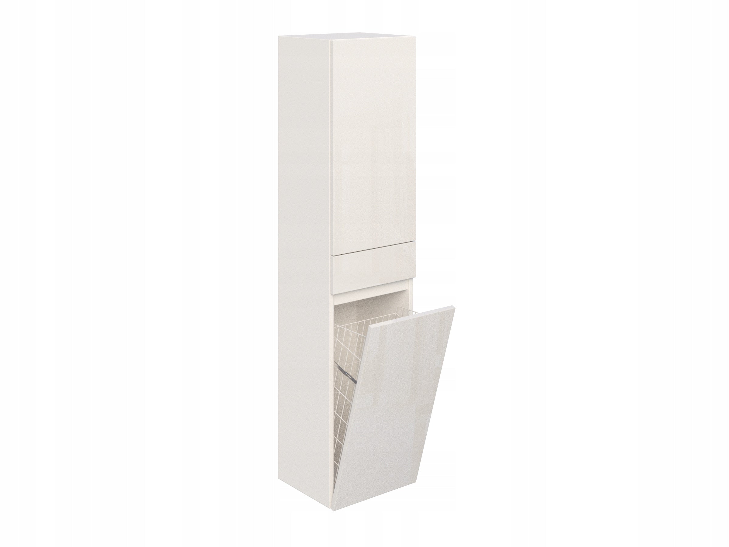 HANGING-STANDING BATHROOM POST 30 WITH BASKET WHITE GLOSS