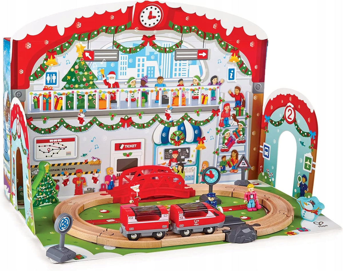 HAPE ADVENT CALENDAR TRAIN WITH STATION HEAD E3770 EAN (GTIN) 6943478033078