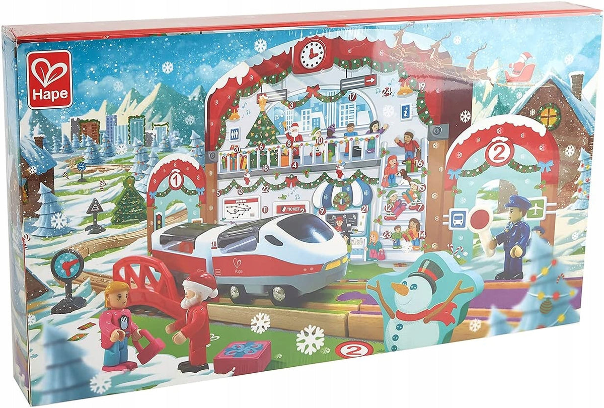 HAPE ADVENT CALENDAR TRAIN WITH STATION HEAD E3770