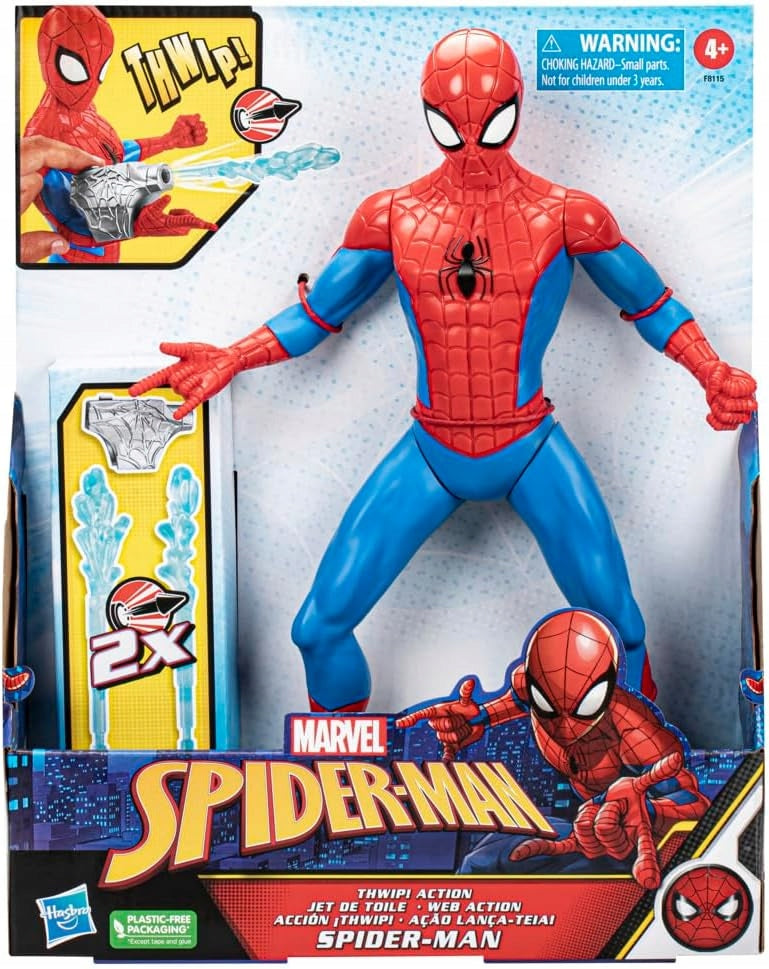 HASBRO LARGE 33cm! SPIDERMAN FIGURINE WITH F8115 LAUNCHER FOR AVENGERS FAN Brand Hasbro