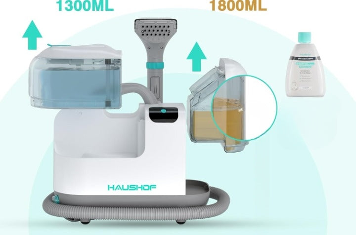 HAUSHOF StainZapper Vapo Steam Cleaner 1200W Auto Carpets Liquid 750ml Set Brand no brand
