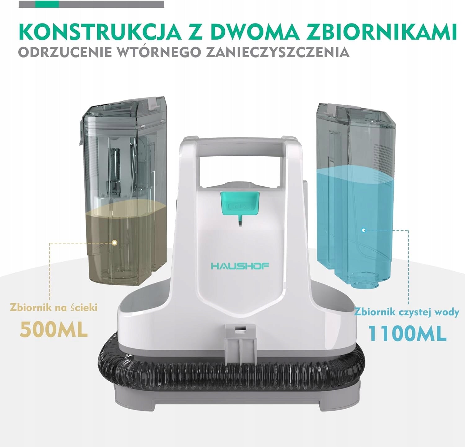 HAUSHOF Washing vacuum cleaner for carpets and upholstery with double tanks Certificates of conformity CE