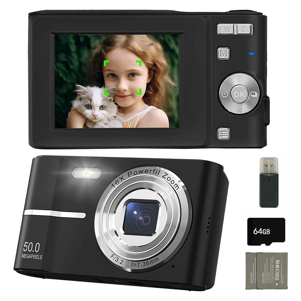 HD 50MP 16X ZOOM DIGITAL CAMERA WITH AUTOFOCUS AND 64GB CARD
