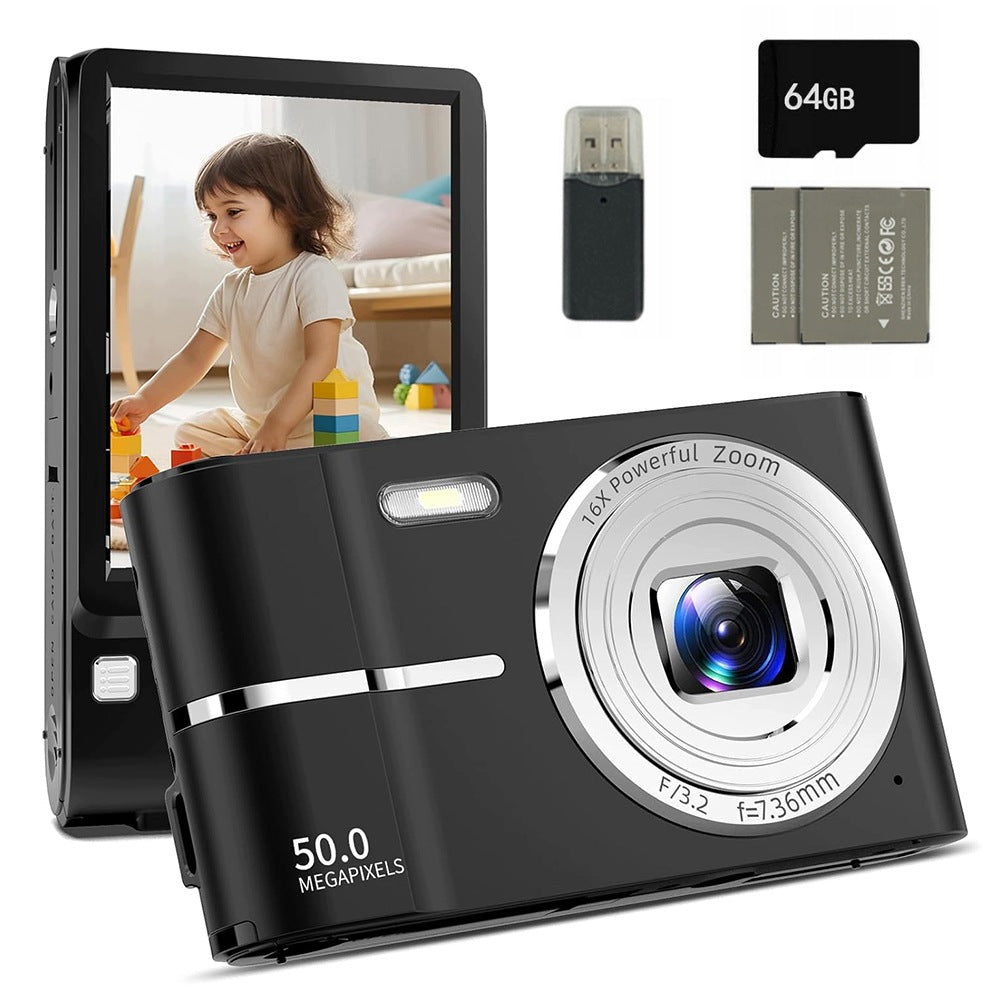 HD DIGITAL CAMERA 50MP ZOOMEM 16X SD CARD 64GB 700mAh