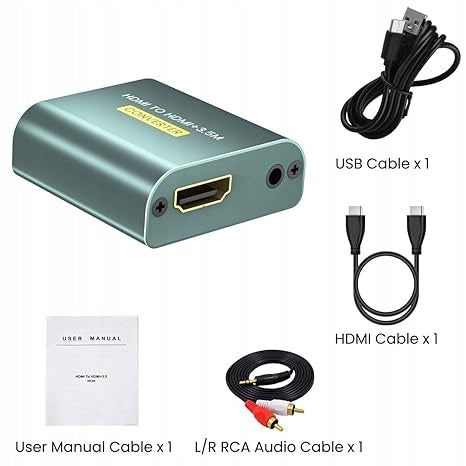 HDMI 4K audio extractor with HDMi and AUX audio output 3,5 mm splitter Packaging status original