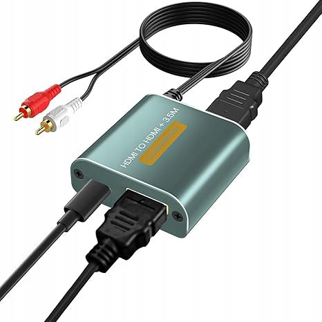 HDMI 4K audio extractor with HDMi and AUX audio output 3,5 mm splitter