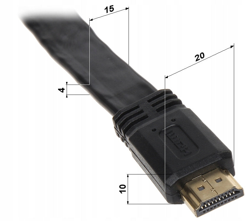 HDMI CABLE 10m HDMI CABLE 10m FLAT HDMI Manufacturer code KABEL HDMI 10m PRZEWÓD HDMI PŁASKI HDMI10FL