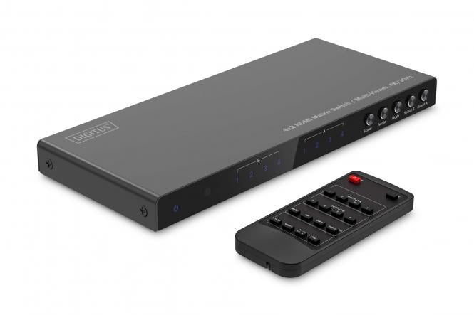 HDMI Switch 4x2 DIGITUS DS-55345 with Multi-Viewer 4K/30Hz Manufacturer code DS-55345