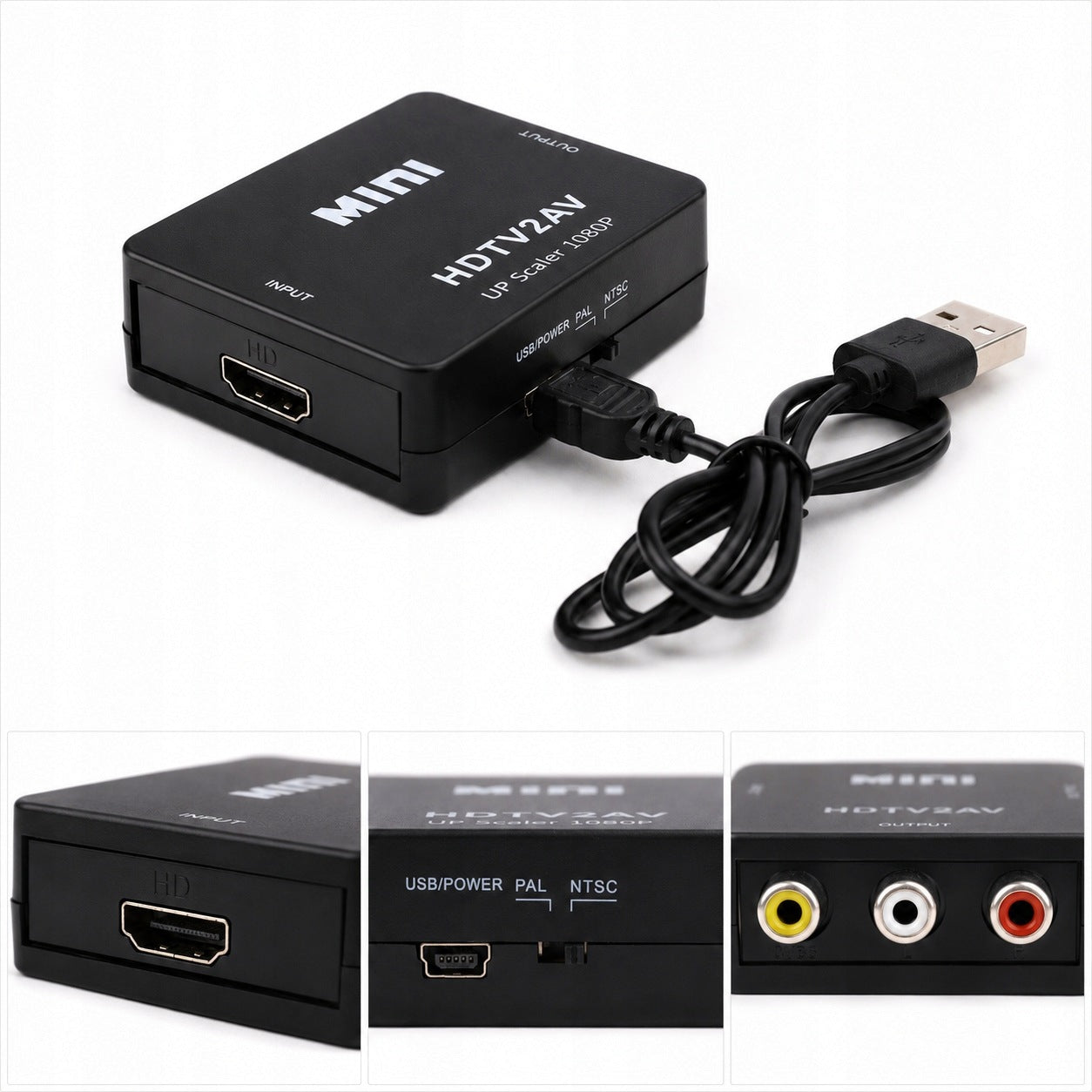 HDMI TO RCA/AV CONVERTER, 1080P, SCART, DVD, PS2/3/4, TV, VHS, LAPTOP Brand no brand