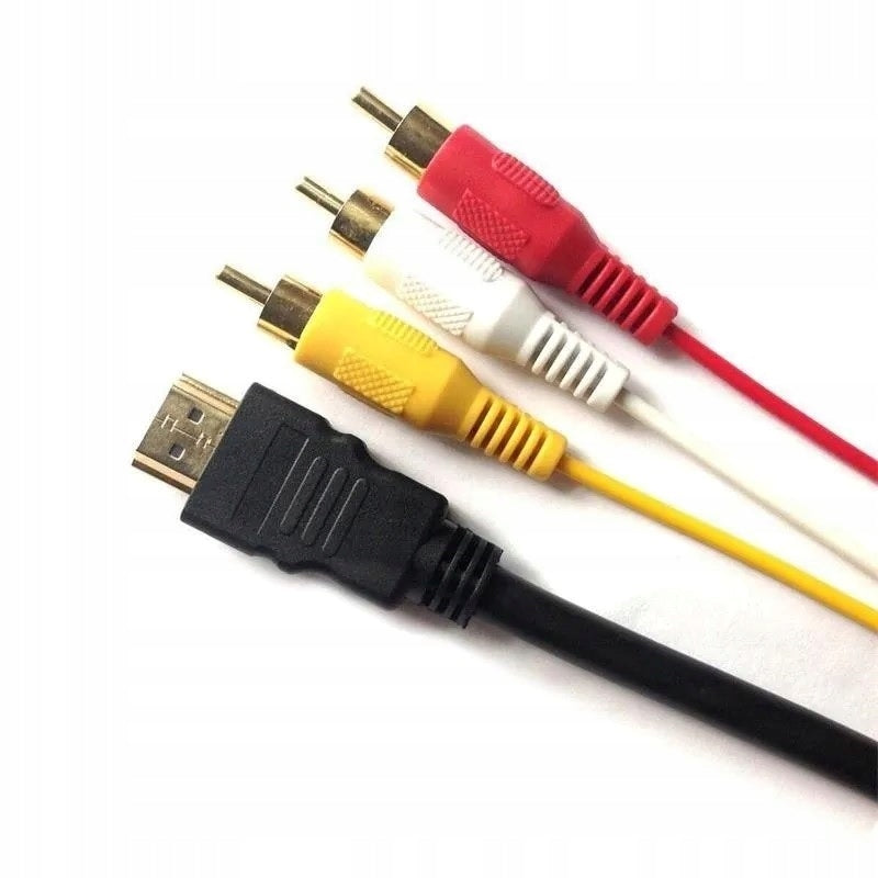 HDMI to 3 RCA / RGB / Cinch Adapter Cable - Full HD + Audio