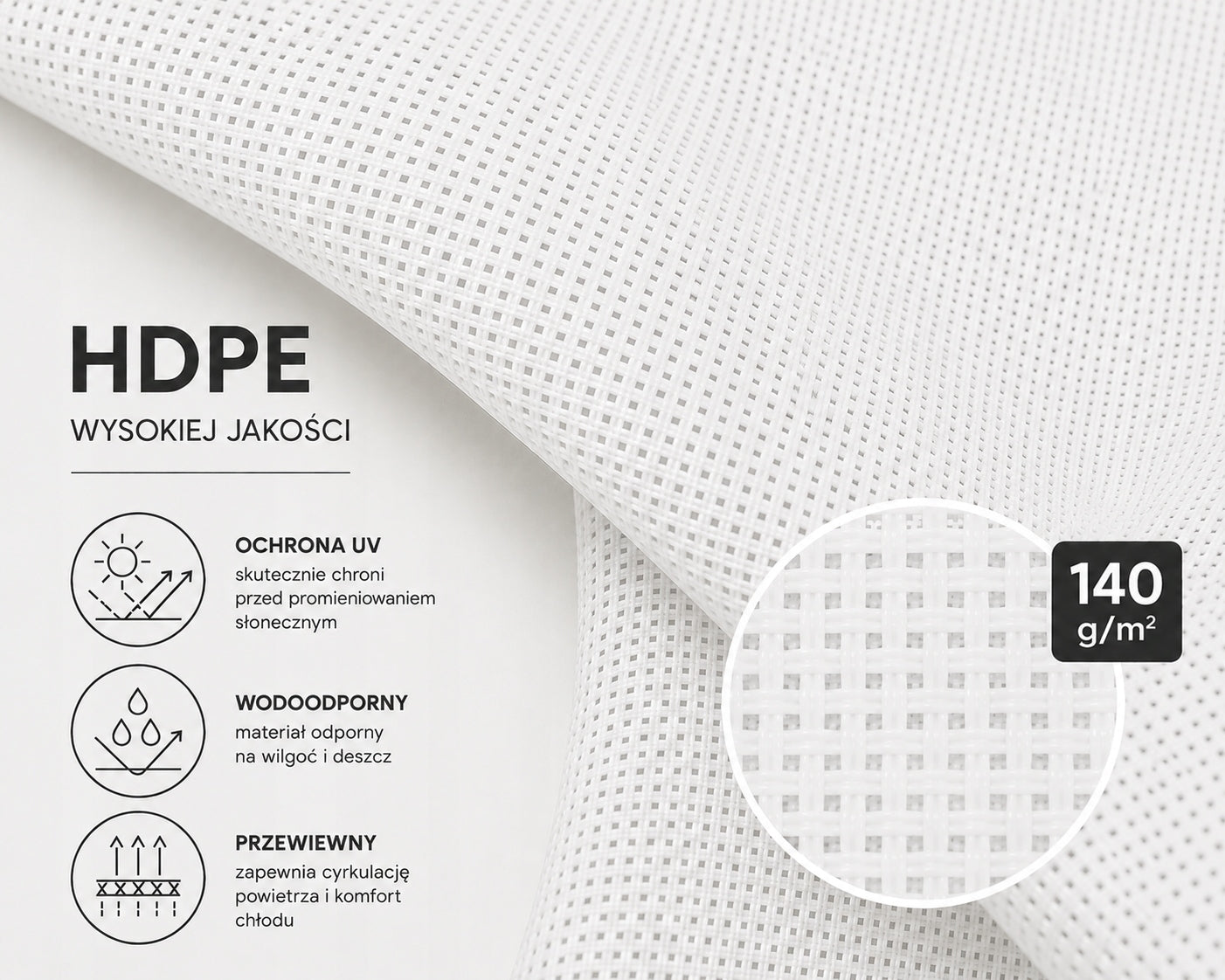 HDPE Classic Sun Sail 3,6x3,6x3,6m White Triangle Manufacturer code zagiel_hdpe_classic_3,6x3,6x3,6_bialy_tr