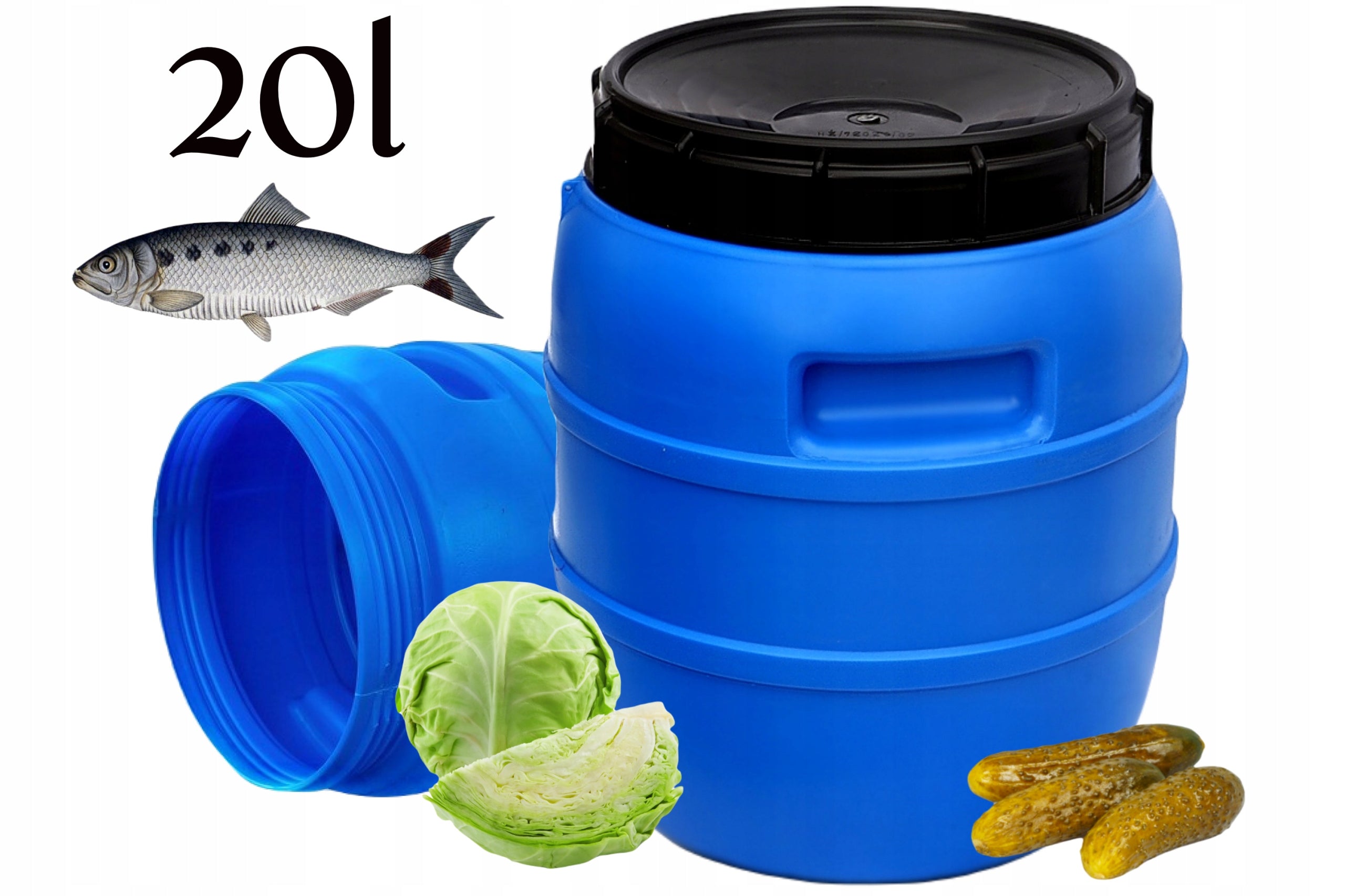 HDPE plastic barrel reusable silage and water food 20L Poland