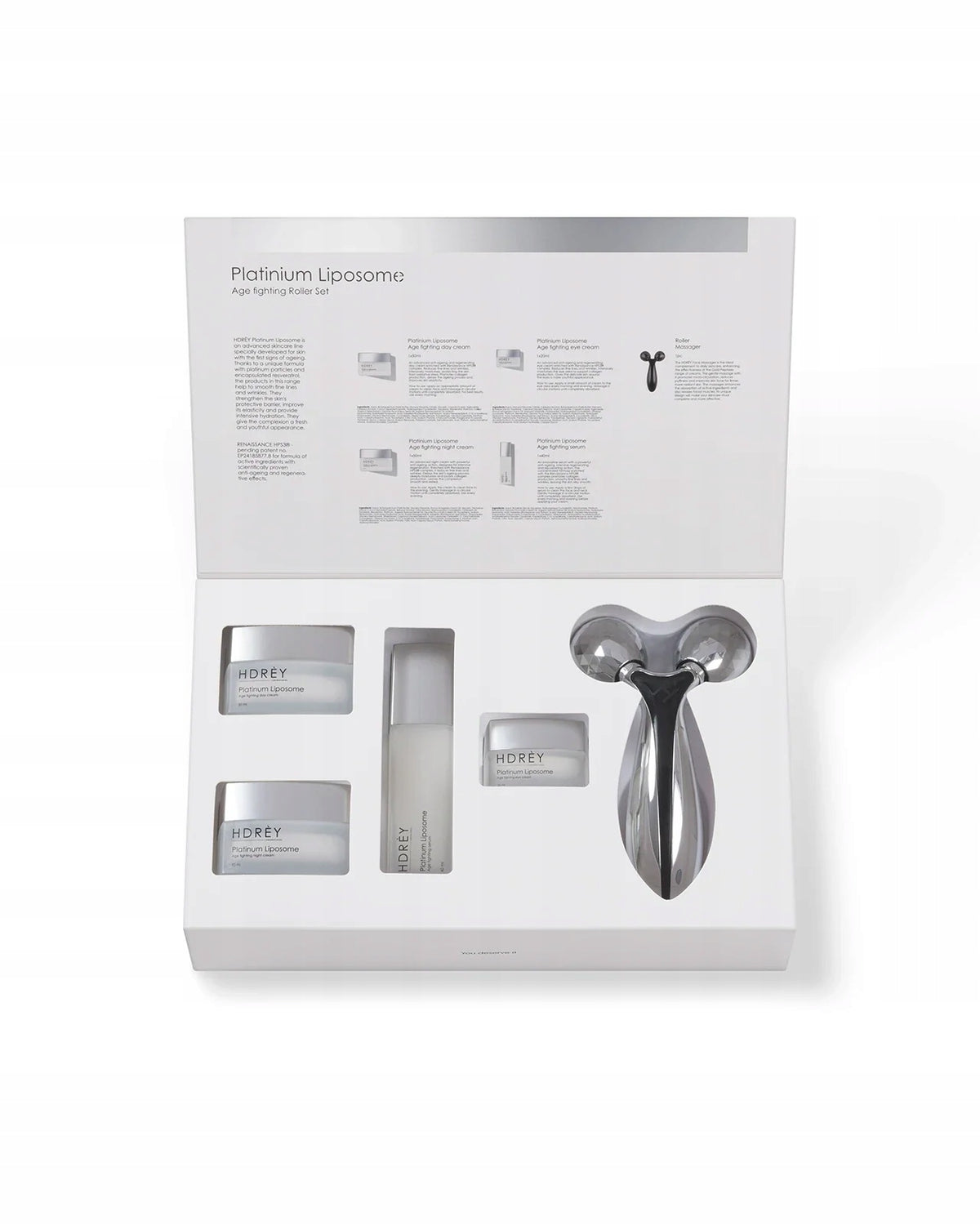 HDREY Platinum Liposome Anti-Aging and Regenerating Kit with Roller