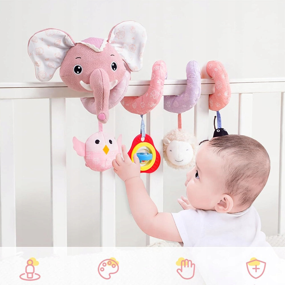 HEADBAND BOW PENDANT PLAYING INTERACTIVE FOR CRIB CAR SEAT CARRIER 0+ Brand no brand