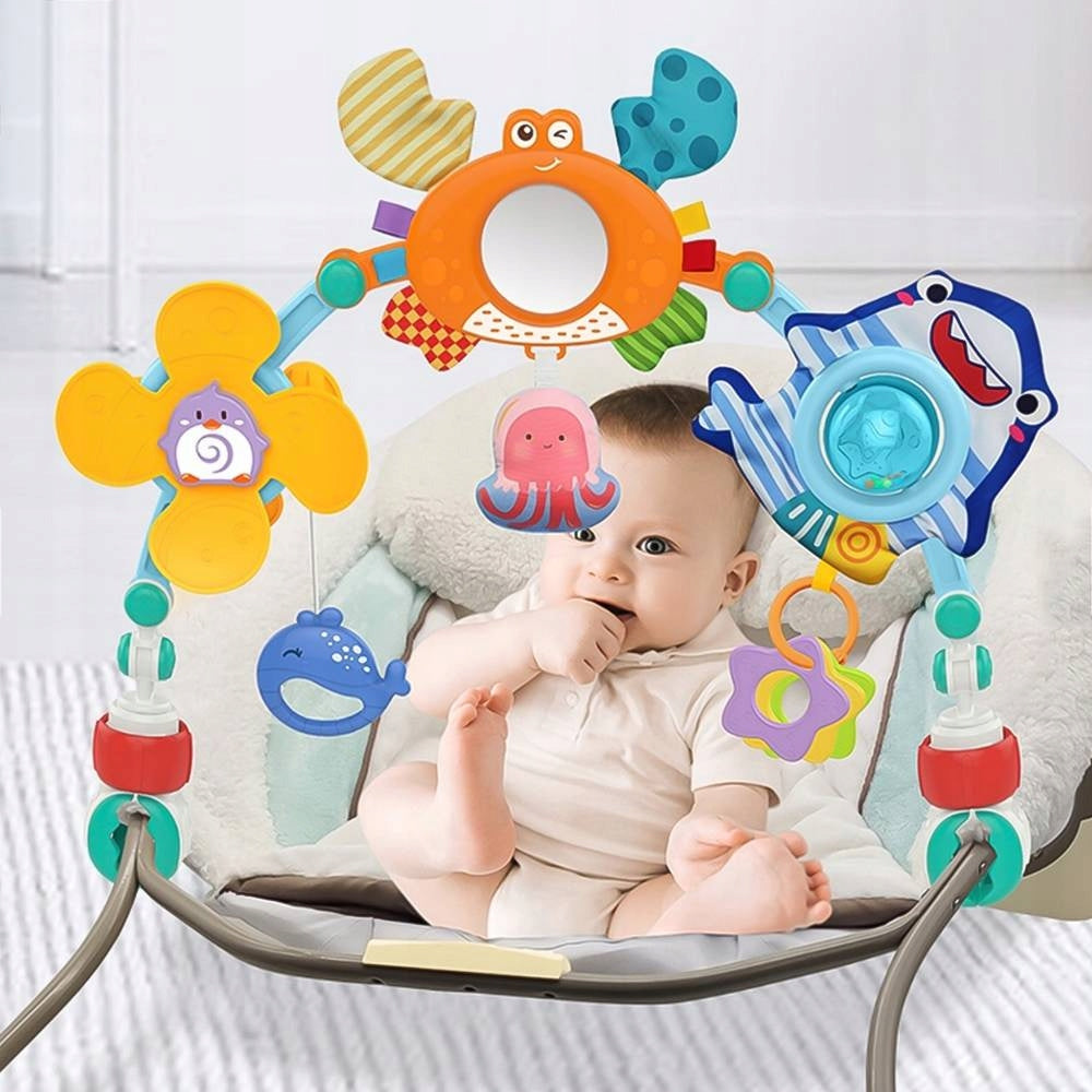 HEADBAND BOW WITH RATTLE TOYS FOR CRIB STROLLER ANIMALS FOR INFANTS Packaging status original