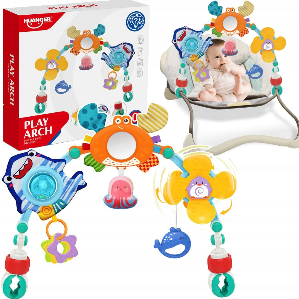 HEADBAND BOW WITH RATTLE TOYS FOR CRIB STROLLER BABY TOYS