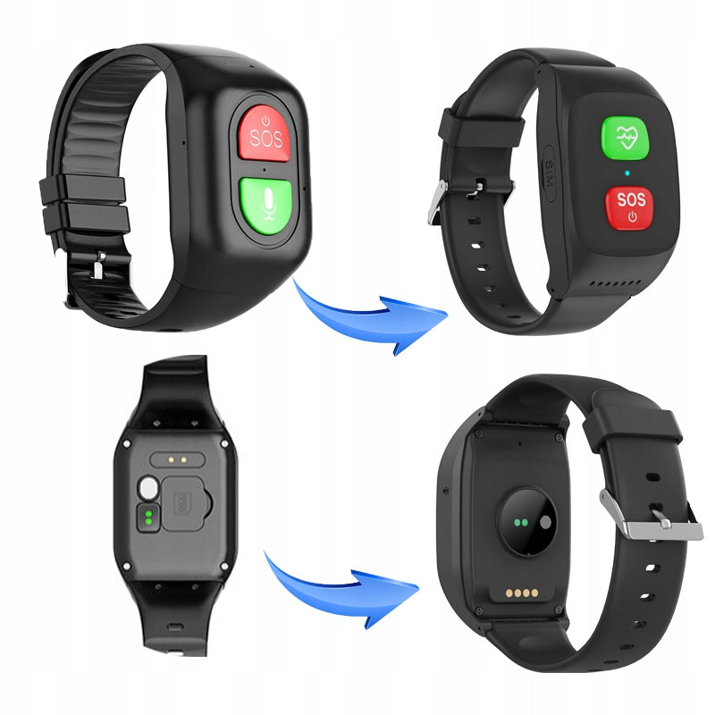 HEADBAND FOR SENIOR GPS locator heart rate drop sensor SOS button PL Manufacturer code BZ.01
